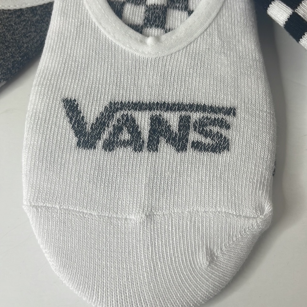 Vans 3-pk No Show Socks. Black and White Checkerboard Size 6.5-10 - Picture 3 of 10